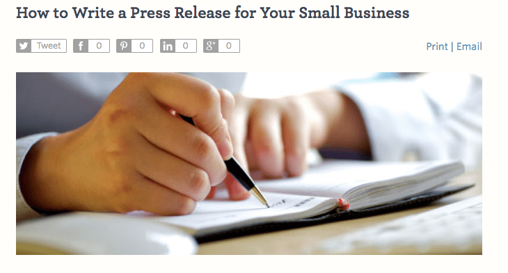 writing a press release