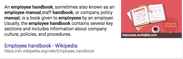 employee handbook